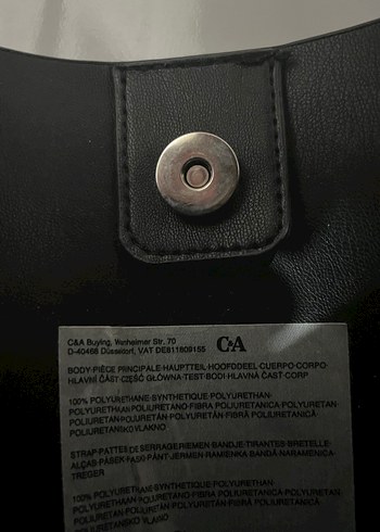 C&A Sade Siyah Deri Kadın Çanta - Görsel 2