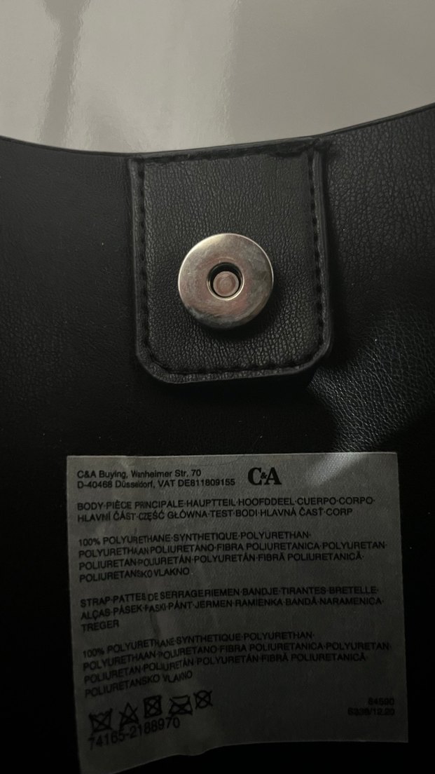 C&A Sade Siyah Deri Kadın Çanta - Görsel 2