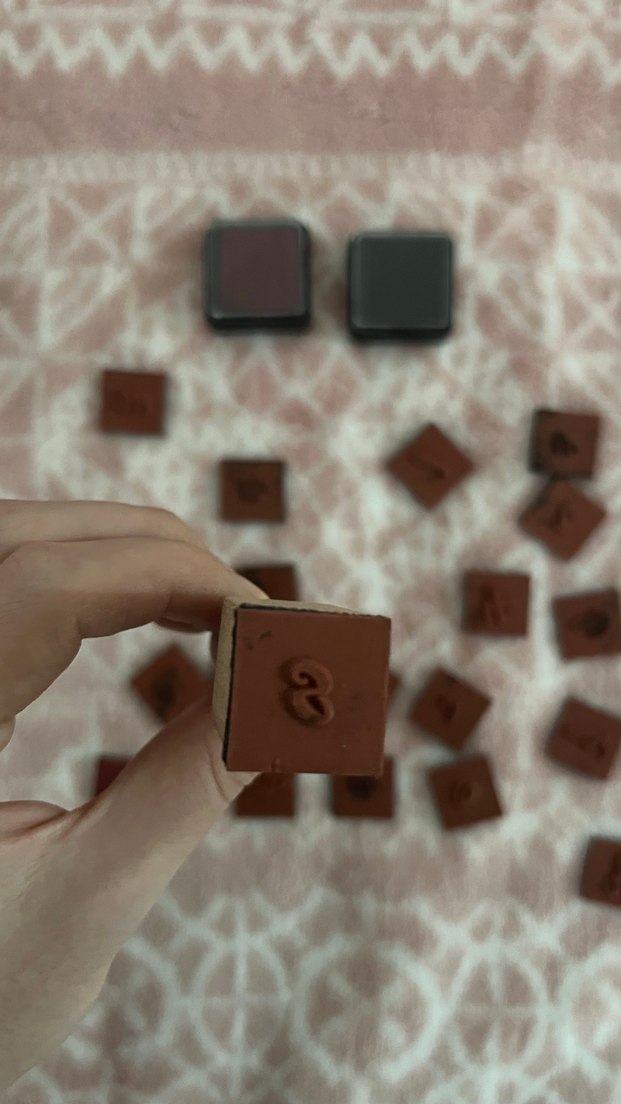 Hobi Mürekkepli Damga, Harfler - Görsel 3