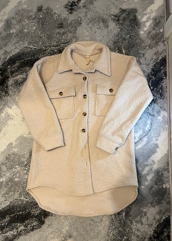 Düğmeli Beyaz Midi Kadın Kaban - Görsel 2