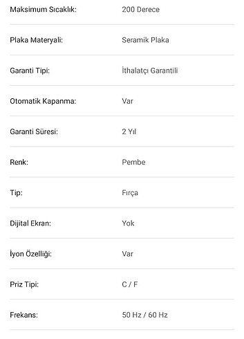 Beden Renk Fon maşa düzleştirici