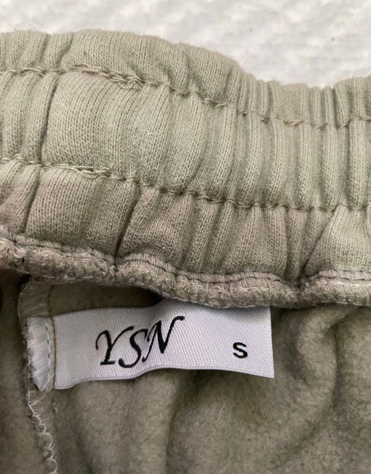 Kadın Haki Rahat Kesim Keten Eşofman Altı - Görsel 3