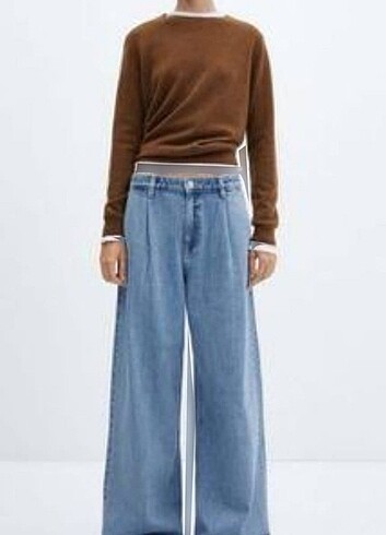 wideleg pilili jean pantolon