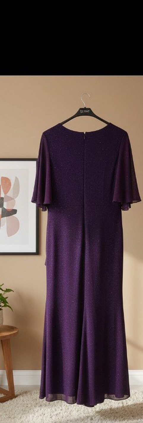 VEDAT Işıltılı Mürdüm Abiye 48 Beden - Görsel 2