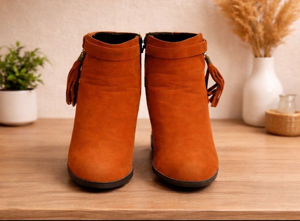 39 Numara Taba Süet Püsküllü Western Bot / Az Kullanılmış - Görsel 2