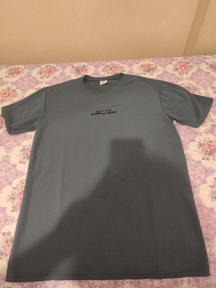 Gri Kısa Kollu Streetwear Erkek Tişört - Görsel 2