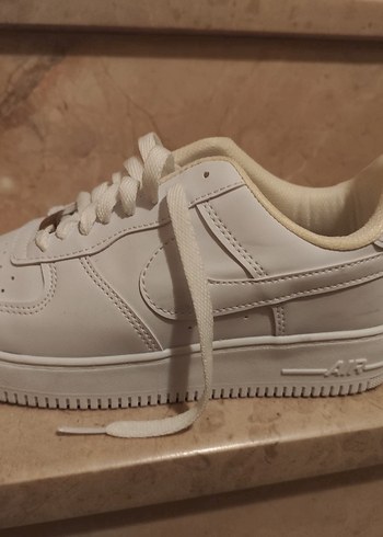 Beyaz Düz Bağcıklı ayakkabi - Görsel 3