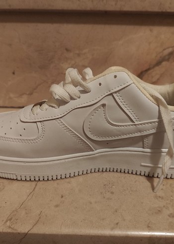 Beyaz Düz Bağcıklı ayakkabi - Görsel 2