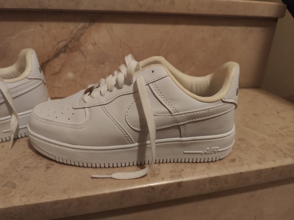 Beyaz Düz Bağcıklı ayakkabi - Görsel 3