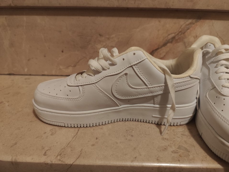 Beyaz Düz Bağcıklı ayakkabi - Görsel 2