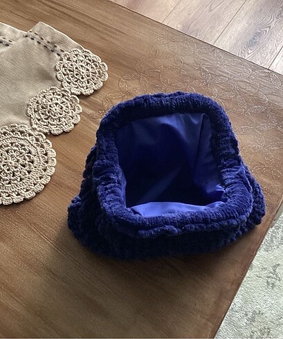 Diğer Handmade Lacivert El Çantası