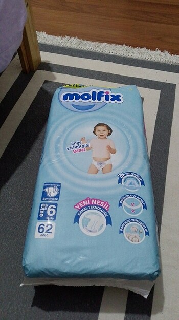 6 Beden: 16+ kg Beden Molfix 6 62 adet