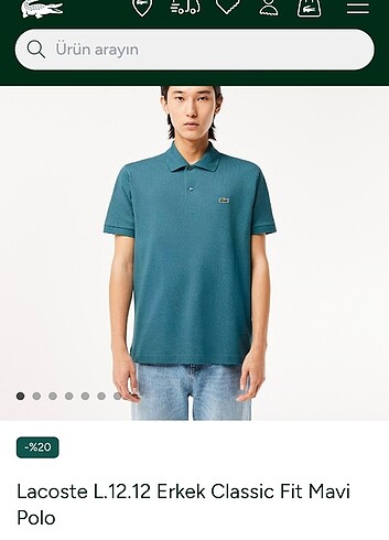 m Beden Lacoste Erkek Classic Fit Mavi Polo