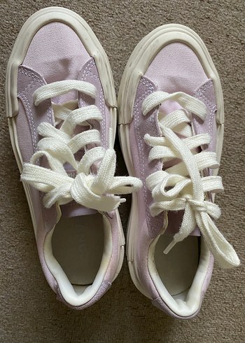 37 Beden mor Renk Lila Orijinal Converse Platform Topuklu Kadın Spor Ayakkabı