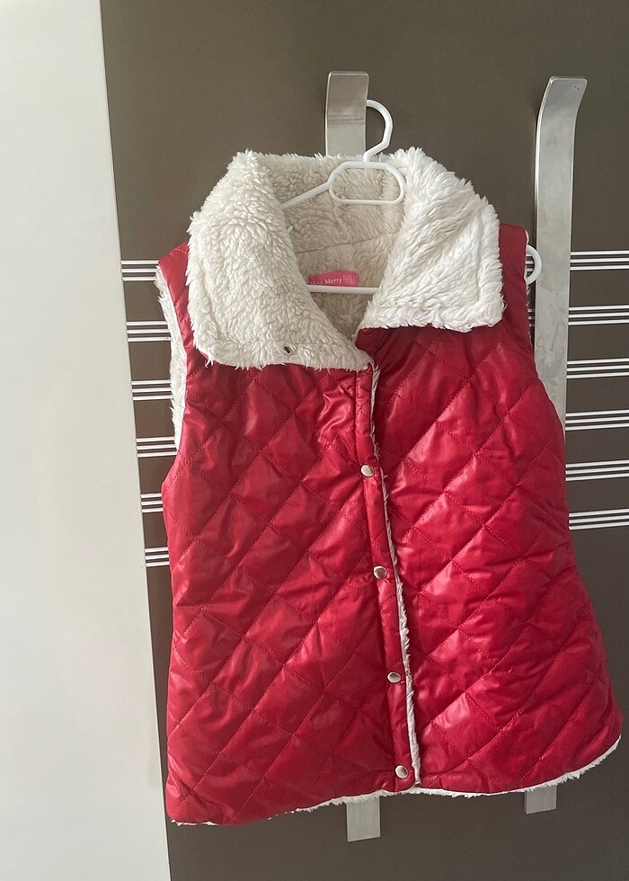 Sıfır kollu içi kürklü yelek - Görsel 3