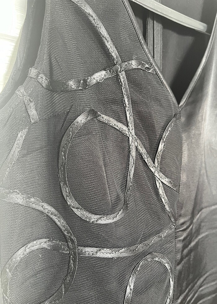 Adil ışık saten elbise - Görsel 2