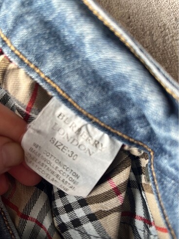 30 Beden mavi Renk Burberry Kot Pantolon