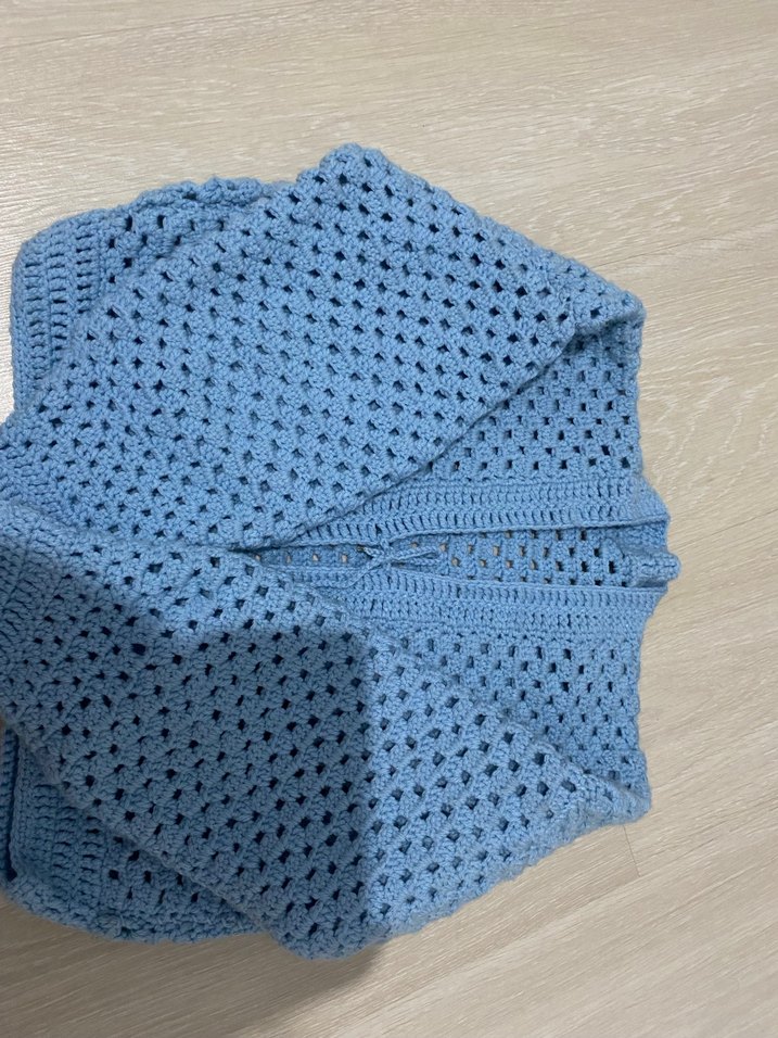 Mavi Örgü hırka annem ördü - Görsel 5