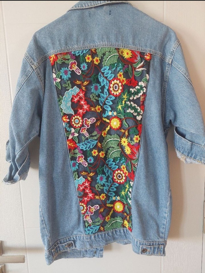 Düğmeli, Salaş Kesim Midi Kot Ceket - Görsel 2