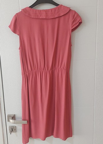 Piliseli Pembe Midi Kadın Elbise - Görsel 2