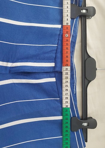 Mavi Baskılı  Midi Şort - Görsel 6