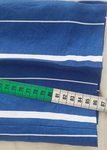 Mavi Baskılı  Midi Şort - Görsel 5