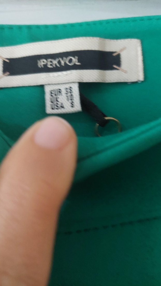 Kadın Yeşil Kemerli Midi Kumaş Pantolon - Görsel 3