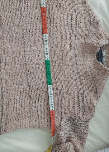 Bej Örgü Kadın Triko Yüksek Yaka Kazak - Görsel 3