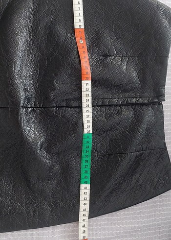 Siyah Deri Pilili Midi Mini Etek - Görsel 6