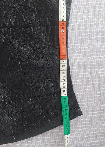 Siyah Deri Pilili Midi Mini Etek - Görsel 7