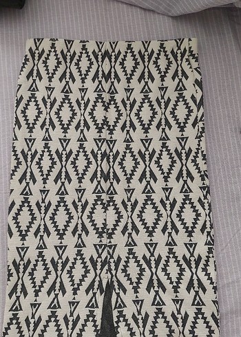 Gri Bohem Tarzı Desenli etek - Görsel 3