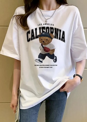 Diger Kadın Kahverengi Baskılı Kısa Kollu Tişört - Görsel 5