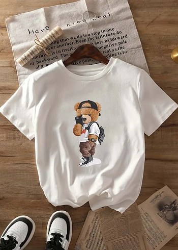 Diger Kadın Kahverengi Baskılı Kısa Kollu Tişört - Görsel 6