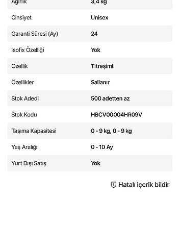 0 - 13 kg Beden gri Renk Ana kucağı