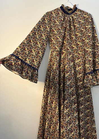 Adl Uzun Kollu Fırfırlı Bohem Elbise - Görsel 2