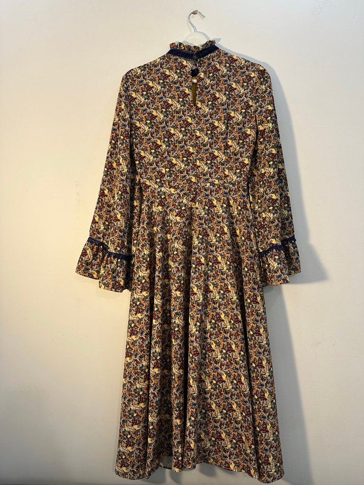 Adl Uzun Kollu Fırfırlı Bohem Elbise - Görsel 4