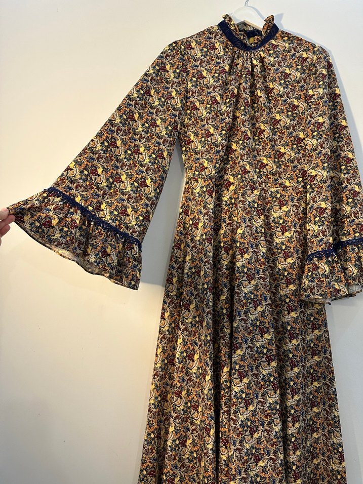 Adl Uzun Kollu Fırfırlı Bohem Elbise - Görsel 2