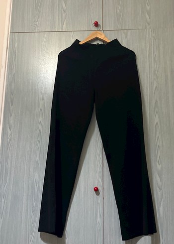l Beden Siyah Kadın triko Pantolon