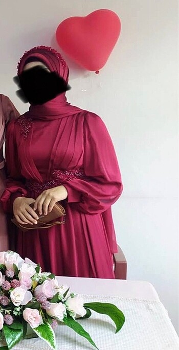 Diğer Bordo tesettür elbise