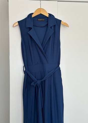 Lacivert Kemerli Kadın Uzun Tulum M beden - Görsel 3