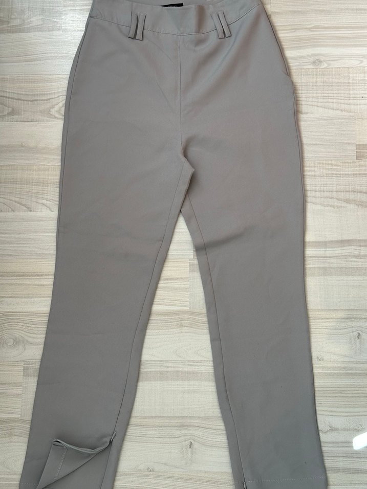 Füme Midi yüksek bel Kadın Kumaş Pantolon 36 bede - Görsel 2