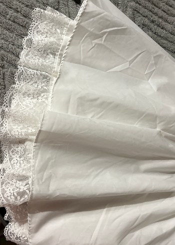 Diğer Beyaz Fırfırlı Straplez Mini Elbise