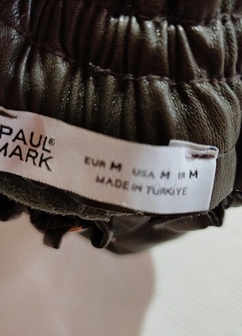 Paulmark Deri pantolon 