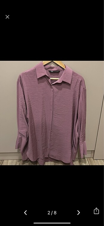 Zara Zara Pembe Oversize Gömlek