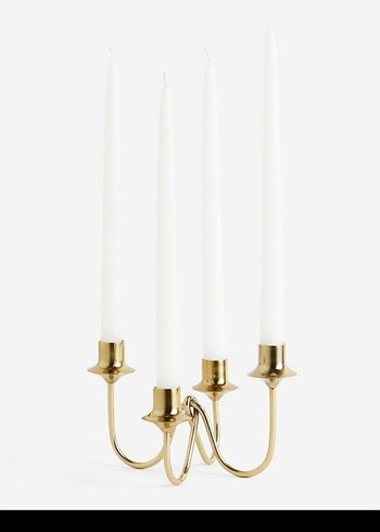 H&M Home HM Altın Renkli 4 Kollu Mumluk