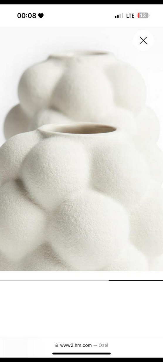 HM Beyaz Mini Vazo 2'li Set - Görsel 3
