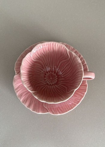 HM Pembe ve Beyaz Çiçek Desenli Fincan Takımı - Görsel 7