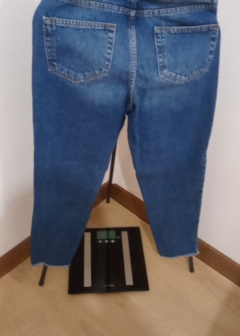 Kadın Mavi Bol Kesim Kot Pantolon - Görsel 5