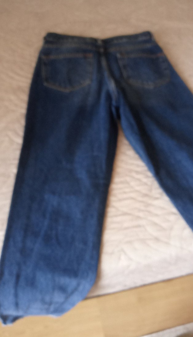 Kadın Mavi Bol Kesim Kot Pantolon - Görsel 3