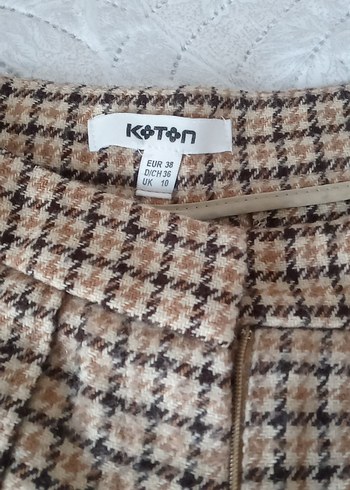 Kadın kareli Kumaş Pantolon - Görsel 3